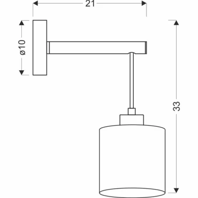 Nástenná lampa COMBI - 1xE27, 60W, čierna / hnedá / béžová