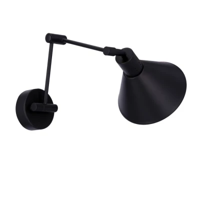 Nástenná flexibilná lampa na čítanie COPENHAGEN - 1xE14, 40W, čierna / zlatá