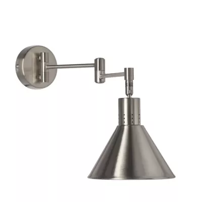 Nástenná flexibilná lampa na čítanie COPENHAGEN - 1xE14, 40W, strieborná