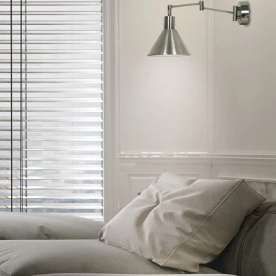 Nástenná flexibilná lampa na čítanie COPENHAGEN - 1xE14, 40W, strieborná