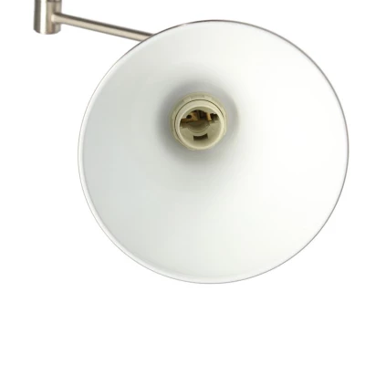 Nástenná flexibilná lampa na čítanie COPENHAGEN - 1xE14, 40W, strieborná