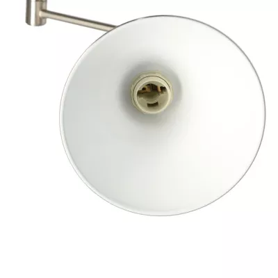 Nástenná flexibilná lampa na čítanie COPENHAGEN - 1xE14, 40W, strieborná