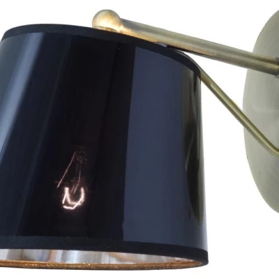 Nástenná moderná lampa CORTEZ - 1xE14, 40W, patina / čierna