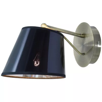 Nástenná moderná lampa CORTEZ - 1xE14, 40W, patina / čierna