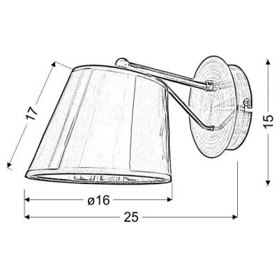Nástenná moderná lampa CORTEZ - 1xE14, 40W, patina / čierna