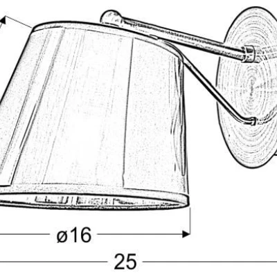 Nástenná moderná lampa CORTEZ - 1xE14, 40W, chrómovaná