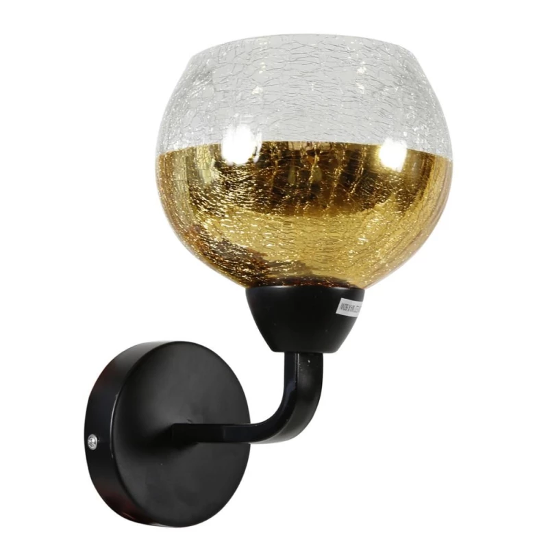 Dizajnové nástenné osvetlenie CROMINA - 1xE27, 60W, čierne / zlaté