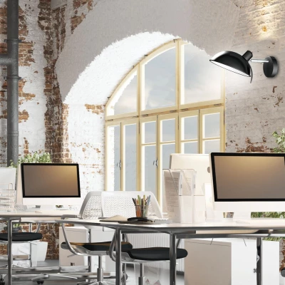 Nástenná flexibilná lampa DURIO - 1xE14, 40W, čierna