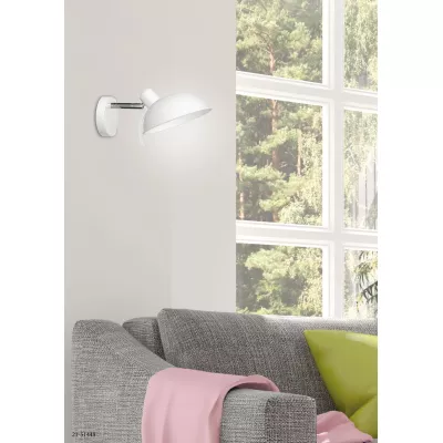 Nástenná flexibilná lampa DURIO - 1xE14, 40W, biela