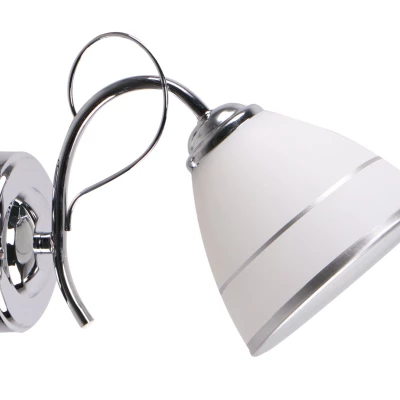 Moderné nástenné osvetlenie ELOTTE - 1xE27, 40W, chrómované / biele