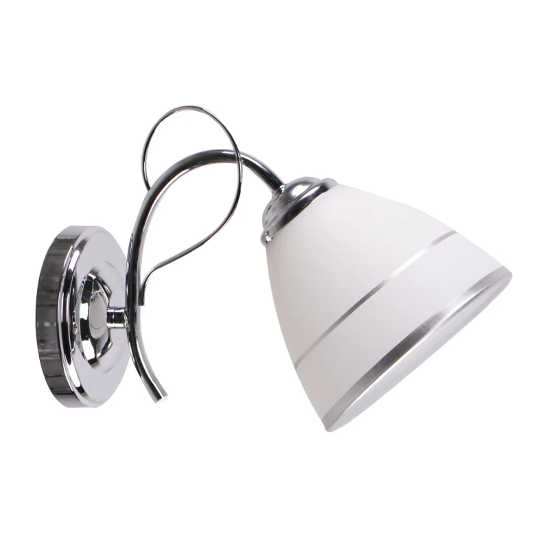 Moderné nástenné osvetlenie ELOTTE - 1xE27, 40W, chrómované / biele