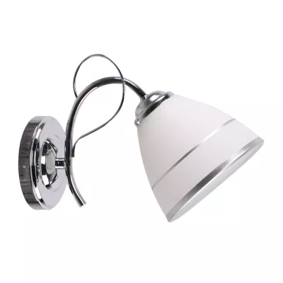Moderné nástenné osvetlenie ELOTTE - 1xE27, 40W, chrómované / biele