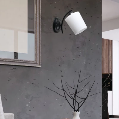 Moderné nástenné osvetlenie ESNYR - 1xE27, 40W, chrómované / čierne / biele