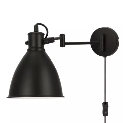 Nástenná lampa s ramenom ESPERA - 1xE27, 40W, čierna