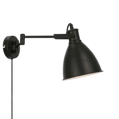 Nástenná lampa s ramenom ESPERA - 1xE27, 40W, čierna