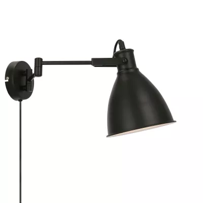 Nástenná lampa s ramenom ESPERA - 1xE27, 40W, čierna