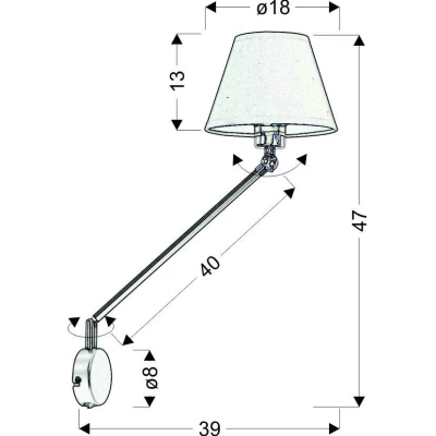 Flexibilná nástenná lampa FILLY - 1xE27, 40W, matná čierna