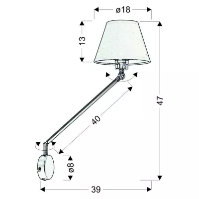 Flexibilná nástenná lampa FILLY - 1xE27, 40W, matná čierna