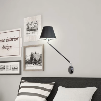 Flexibilná nástenná lampa FILLY - 1xE27, 40W, matná čierna