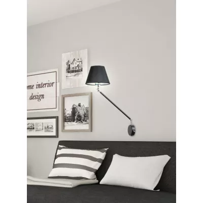 Flexibilná nástenná lampa FILLY - 1xE27, 40W, matná čierna