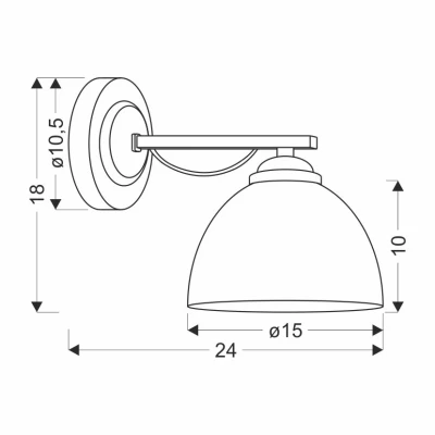 Nástenné moderné osvetlenie FILONA - 1xE27, 40W, chrómované / biele