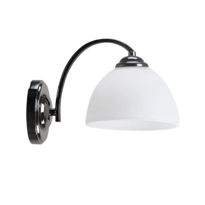 Nástenné moderné osvetlenie GRACJA - 1xE27, 40W, čierne / biele