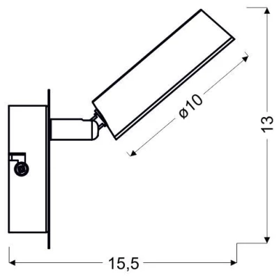LED nástenná lampa na čítanie ISLA - 1x4W, 3000K (teplá biela), chrómovaná