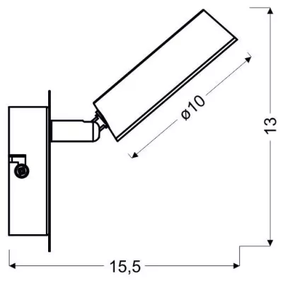LED nástenná lampa na čítanie ISLA - 1x4W, 3000K (teplá biela), chrómovaná