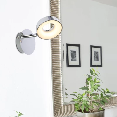 LED nástenná lampa na čítanie ISLA - 1x4W, 3000K (teplá biela), chrómovaná