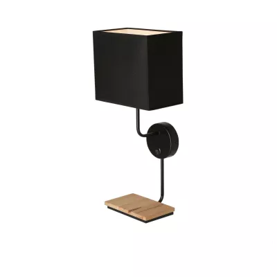 Nástenná lampa s poličkou KETO - 1xE14, 40W, čierna