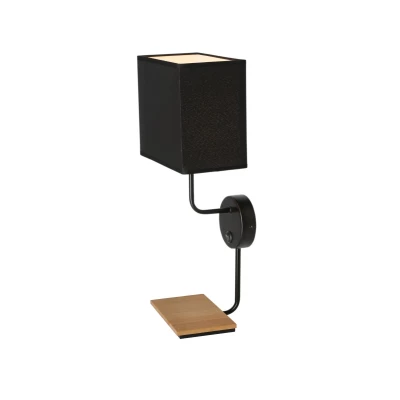 Nástenná lampa s poličkou KETO - 1xE14, 40W, čierna