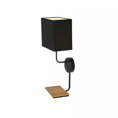 Nástenná lampa s poličkou KETO - 1xE14, 40W, čierna