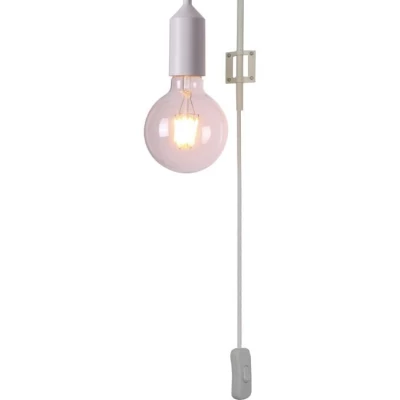 Nástenné osvetlenie s vypínačom LAREN - 1xE27, 40W, biele