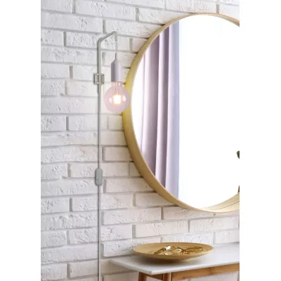 Nástenné osvetlenie s vypínačom LAREN - 1xE27, 40W, biele