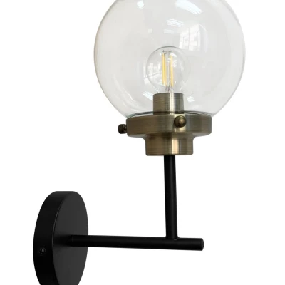 Industriálna nástenná lampa LENS - 1xE14, 40W, patina / čierna