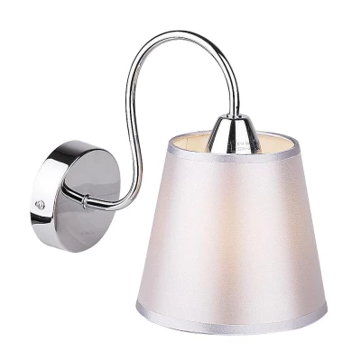 Moderná nástenná lampa LUK - 1xE14, 40W, chrómovaná / šedostrieborná