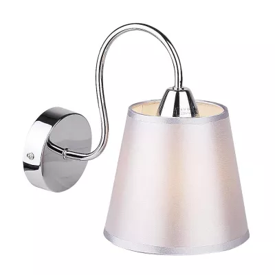 Moderná nástenná lampa LUK - 1xE14, 40W, chrómovaná / šedostrieborná