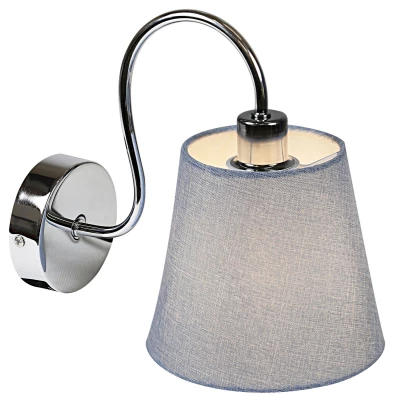 Moderná nástenná lampa LUK - 1xE14, 40W, chrómovaná / šedostrieborná