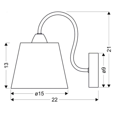 Moderná nástenná lampa LUK - 1xE14, 40W, chrómovaná / šedostrieborná