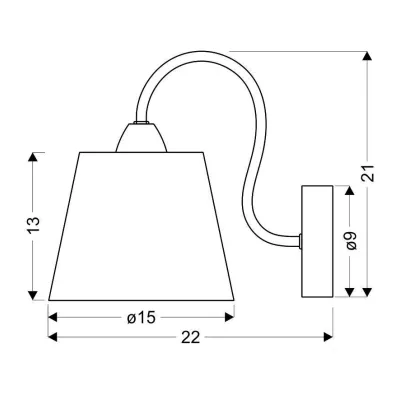 Moderná nástenná lampa LUK - 1xE14, 40W, chrómovaná / šedostrieborná