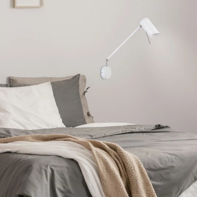 Flexibilná nástenná lampa na čítanie MILLY - 1xGU10, 40W, matná biela