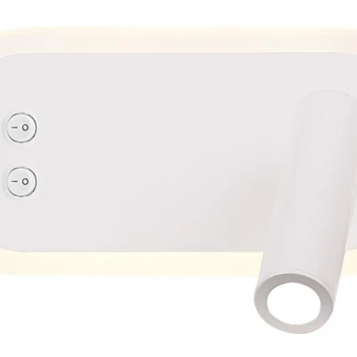 Nástenné LED svetlo s čítacím ramenom MIRACLE - 6W+3W, 4000K (denná biela), biele
