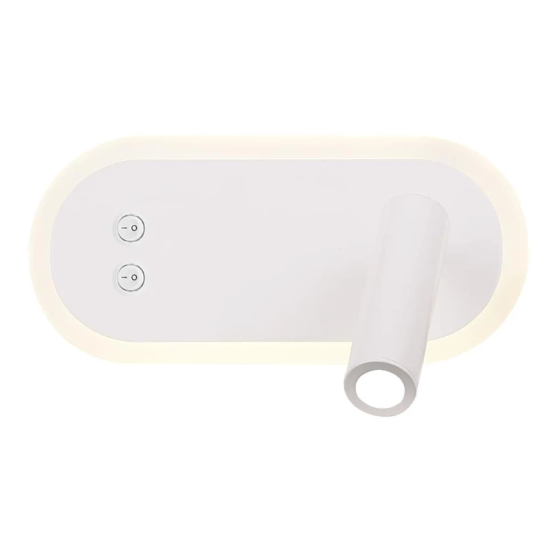 Nástenné LED svetlo s čítacím ramenom MIRACLE - 6W+3W, 4000K (denná biela), biele