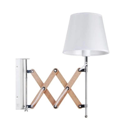 Nástenná flexibilná lampa na čítanie MITO, 1xE27 - 40W, chrómovaná / biela