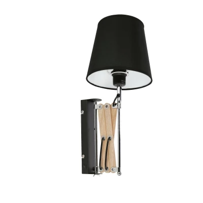 Nástenná flexibilná lampa na čítanie MITO, 1xE27 - 40W, chrómovaná / čierna
