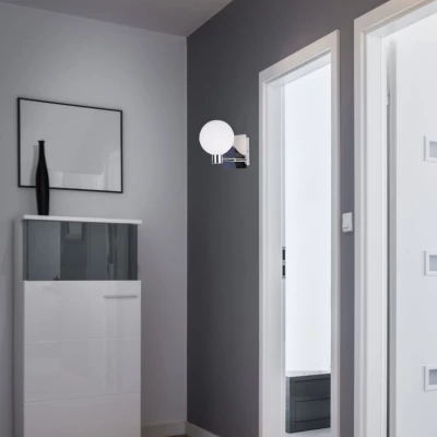 Moderné nástenné osvetlenie ODEN - 1xG9, 40W, chrómované / biele