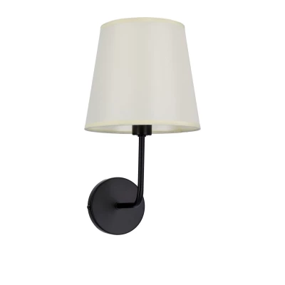 Moderná nástenná lampa PASTERI - 1xE14, 40W, čierna / béžová