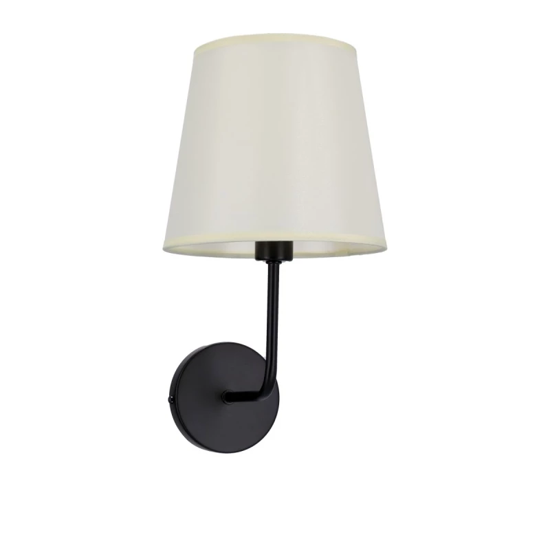 Moderná nástenná lampa PASTERI - 1xE14, 40W, čierna / béžová