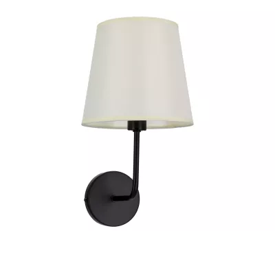 Moderná nástenná lampa PASTERI - 1xE14, 40W, čierna / béžová