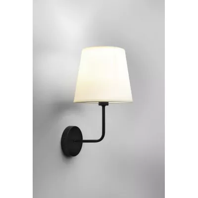 Moderná nástenná lampa PASTERI - 1xE14, 40W, čierna / béžová